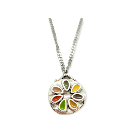 PENDANT SILVER WITH FLOWER (3)